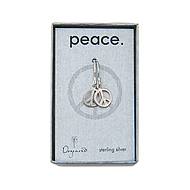 peace sterling silver hand cast earrings