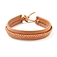 leather collection honey metallic braided bracelet