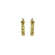 gifts to go collection small gold dipped flower hoop earrings
