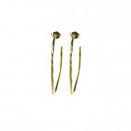 gifts to go collection medium gold dipped hammered hoop earrings
