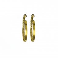 gifts to go collection medium gold dipped wheat hoop earrings