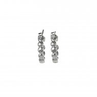 gifts to go collection small silver dipped flower hoop earrings