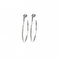gifts to go collection medium silver dipped hammered hoop earrings