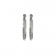 gifts to go collection medium silver dipped wheat hoop earrings