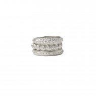 gifts to go collection silver dipped rings, antique/studs/flowers - size 8