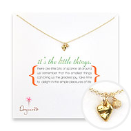 it's the little things gold dipped necklace with heart charm