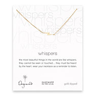 whispers lightning bolt necklace, gold dipped