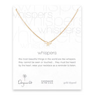 whispers bow necklace, gold dipped