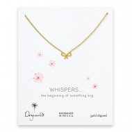 whispers bow necklace, gold dipped
