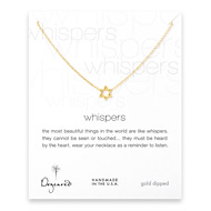 whispers jewish star necklace, gold dipped
