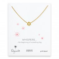 whispers jewish star necklace, gold dipped