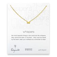 whispers butterfly necklace, gold dipped