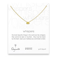 whispers elephant necklace, gold dipped
