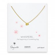 whispers elephant necklace, gold dipped