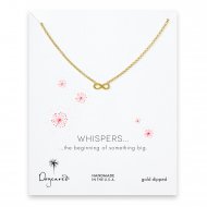whispers infinity necklace, gold dipped