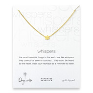 whispers lotus gold dipped necklace