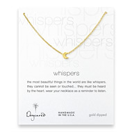 whispers moon necklace, gold dipped