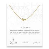 whispers simple key necklace, gold dipped
