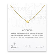 whispers skull necklace, gold dipped
