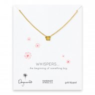 whispers grace's flower necklace, gold dipped