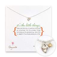 it's the little things sterling silver necklace with heart charm