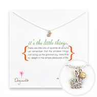 it's the little things sterling silver necklace with lotus charm