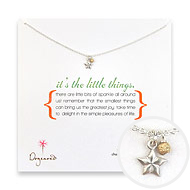 it's the little things sterling silver necklace with lucky star charm
