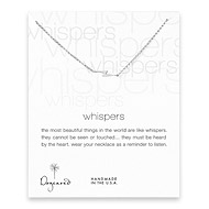 whispers lightning bolt necklace, sterling silver