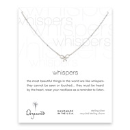 whispers bow necklace, sterling silver