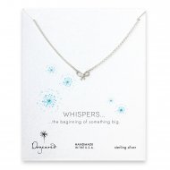 whispers bow necklace, sterling silver