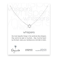 whispers jewish star necklace, sterling silver