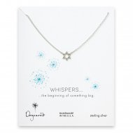 whispers jewish star necklace, sterling silver