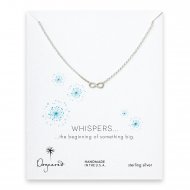whispers infinity necklace, sterling silver