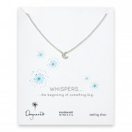 whispers moon necklace, sterling silver