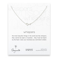 whispers simple key necklace, sterling silver