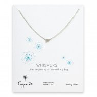 whispers sideways heart necklace, sterling silver