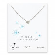 whispers grace's flower necklace, sterling silver