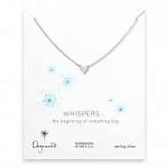 whispers heart necklace, sterling silver