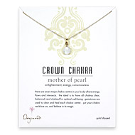 gold dipped crown chakra mother of pearl necklace