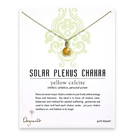 gold dipped solar plexus chakra yellow calcite necklace