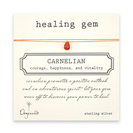 carnelian healing gem necklace on thread