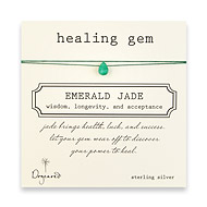emerald jade healing gem necklace on thread