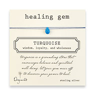 turquoise healing gem necklace on thread