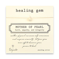 mother of pearl healing gem necklace on thread
