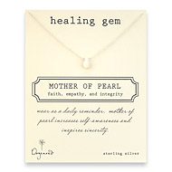 mother of pearl healing gem reminder, sterling silver