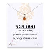 sterling silver sacral chakra adventurine necklace