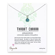 sterling silver throat chakra amazonite necklace