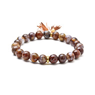 pietersite stretch healing gem bracelet with tobacco tassel