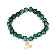 turquoise small goddess bracelet with sideways heart