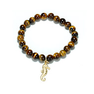 tigers eye small goddess bracelet with seahorse